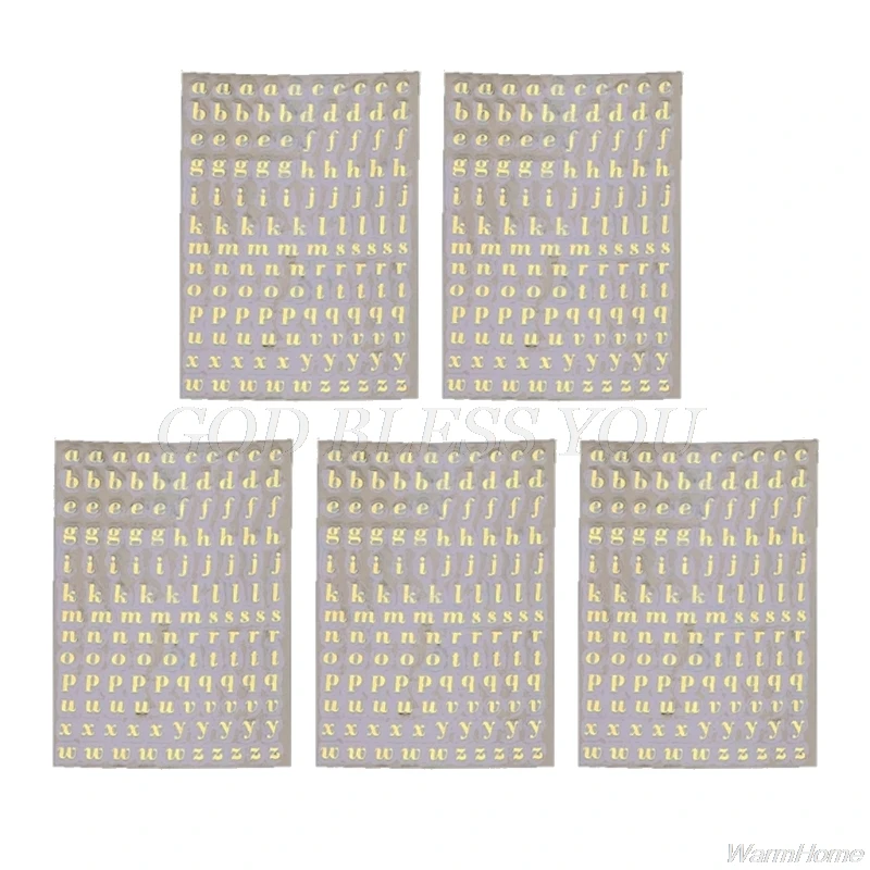 5Pcs 3mm Alphabet Letters Chunky Glitter Epoxy Resin Decorative Stickers Engkish Letters Numbers UV Epoxy Resin Fillings F20 21 