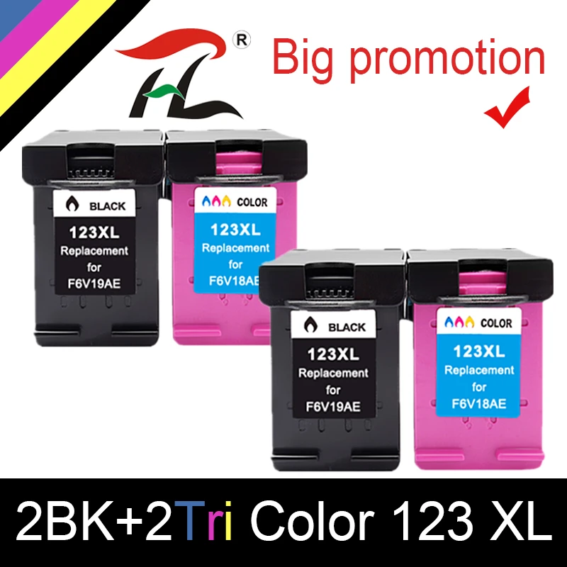 YLC 4PK для HP 123XL совместимый картридж 123 Deskjet 1110 2130 2132 3630 3632 4520 5010 5020