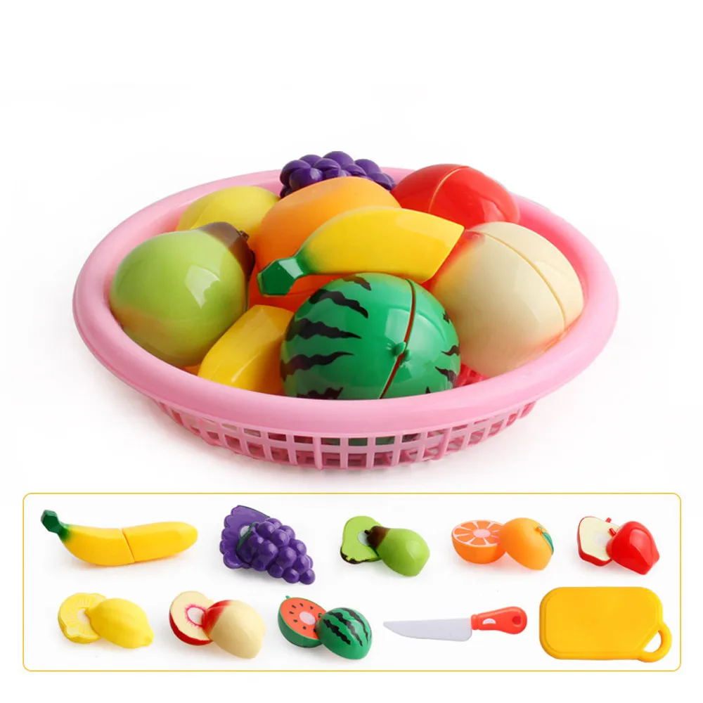 Education For Kids Fun Learning Toys For Children Cutting Fruit Vegetable Food Pretend Play Kid Educational Toy Set W822