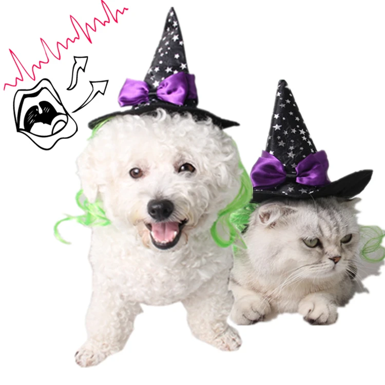 Halloween Wizard Hat Dog Headset Pet Transformed Cap Cat Headgear Teddy VIP | Дом и сад