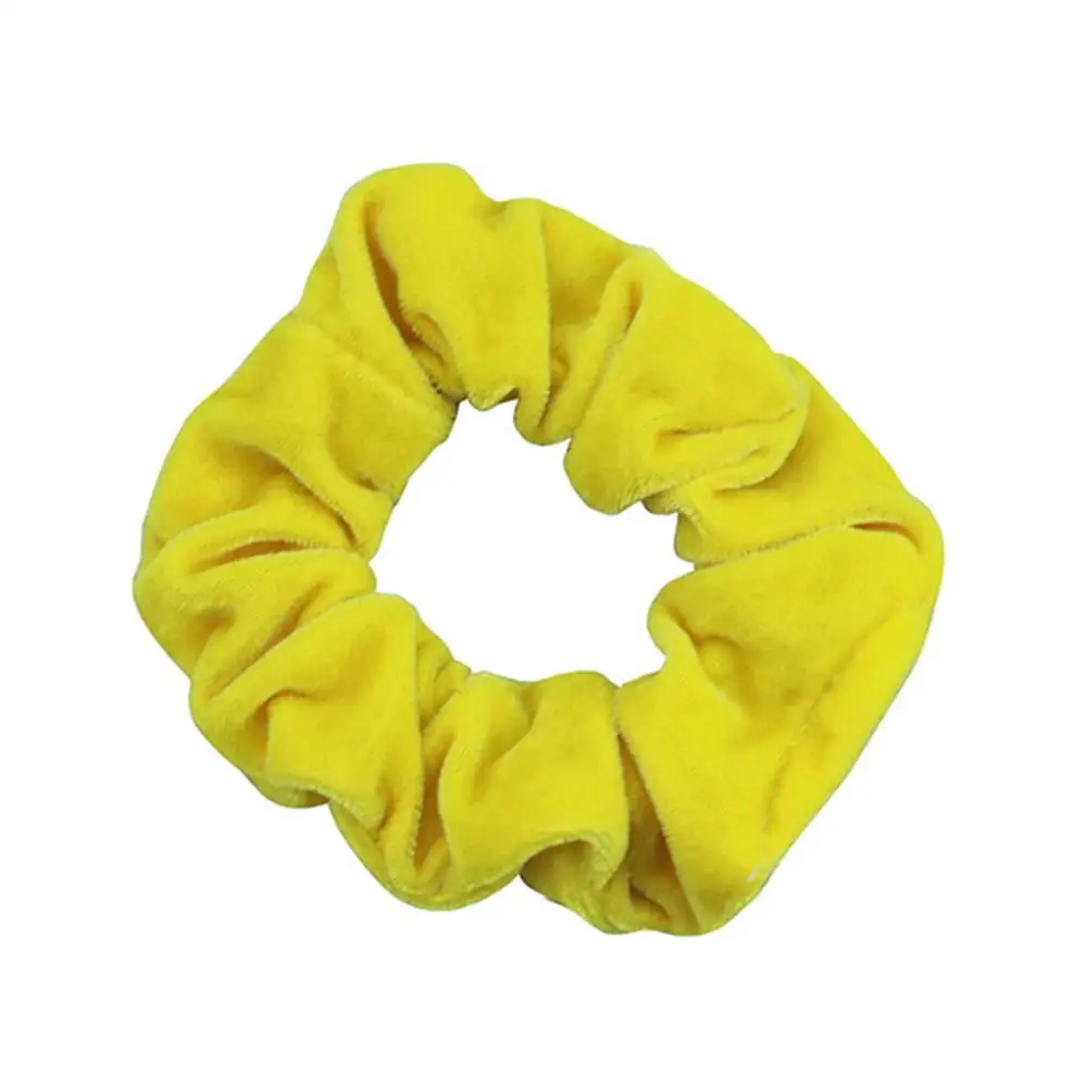 2-Yellow Новинка, флуоресцентные бархатные резинки для волос, эластичные резинки для волос, резинка для конского хвоста, аксессуары для волос для женщин и девушек - Цвет: 2-Yellow