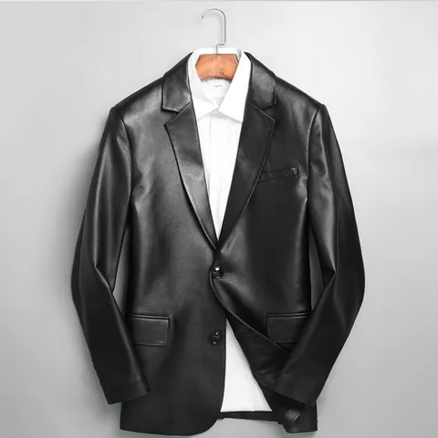 promoção jaqueta de couro legitimo masculina
