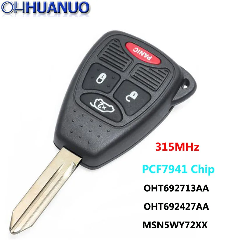 3 + 1 кнопочный дистанционный ключ для Chrysler 315MHz OHT692713AA-OHT692427AA-MSN5WY72XX-PCF7941 | Автомобили