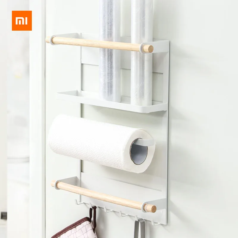Xiaomi Mijia Магнитный Холодильник боковой стеллаж для хранения беспробиваемый установка сильная Адсорбция трехслойное хранение