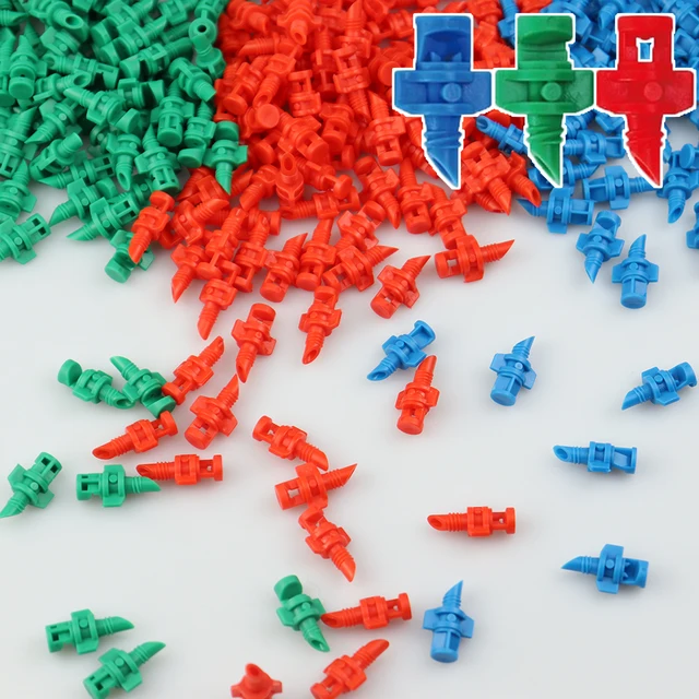 50 Pcs Micro Garden Lawn Water Spray Misting Nozzle Sprinkler Irrigation 90° 180° 360° Angle Simple Refraction Sprinkler Nozzle