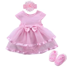  1pc Newborn infant Baby clothes girls wedding daily photo shooting bodysuit cotton jumpers summer 3 6 9M baby playsuit 