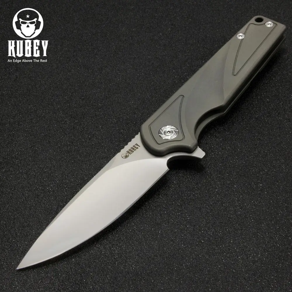 KUBEY KU232TI складной тактический нож ручка из титанового сплава и лезвие D2
