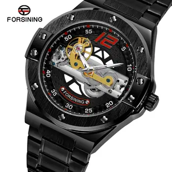 

FORSINING Top Brand Luxury Stainless Steel Bracelet Automatic Mens Watches Support Custom Relojes Hombre Stainless Steel Watch