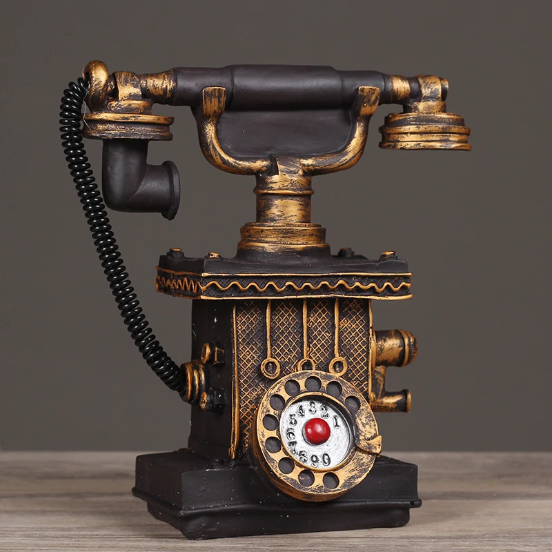 Vintage Resin Telephone Money Box Piggy Bank Home Decoration Accessories Retro Gift Old Phone Model Cabinet Ornaments Craft Vintage Resin Telephone Money Box Piggy Bank Home Decoration Accessories Retro Gift Old Phone Model Cabinet Ornaments Craft