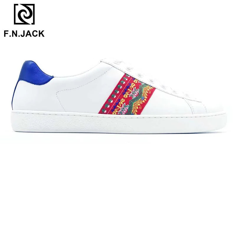 

F.N.JACK New Arrival Women's Casual Sneakers Genuine Leather Trending Customized Breathable Cow Leather Handmade Shoes