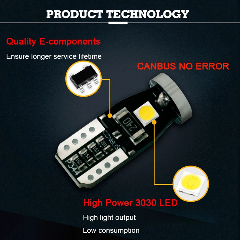 W5W светодиодный яркий T10 светильник 3 SMD 3030 для салона автомобиля Nissan Qashqai Juke Tiida Almera