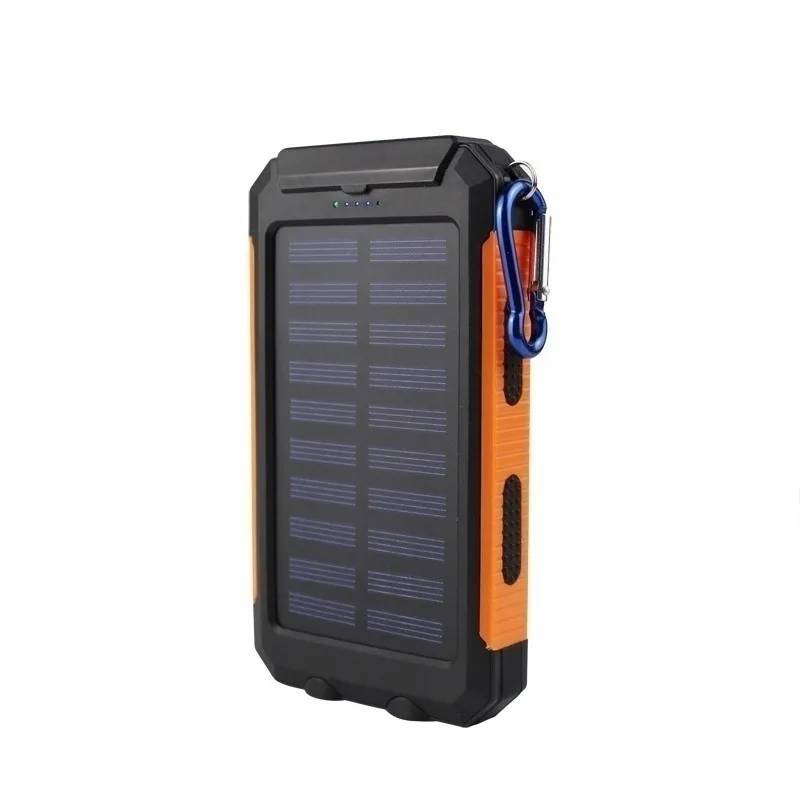 Solar Power Bank 30000mAh Large Capacity Charger 2USB Travel Camping Lights Waterproof Power Bank for Samsung Xiaomi IPhone power bank 10000