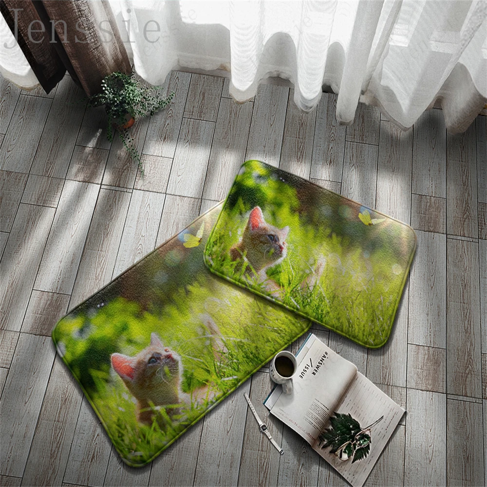 Anti-Skit Doormats Animals Soft Carpet Cat Pet 3D Printing Cute Floor Mat For Home Entrance Porch Kitchen Bedroom Decoration Rug Anti-Skit Doormats Animals Soft Carpet Cat Pet 3D Printing Cute Floor Mat For Home Entrance Porch Kitchen Bedroom Decoration Rug