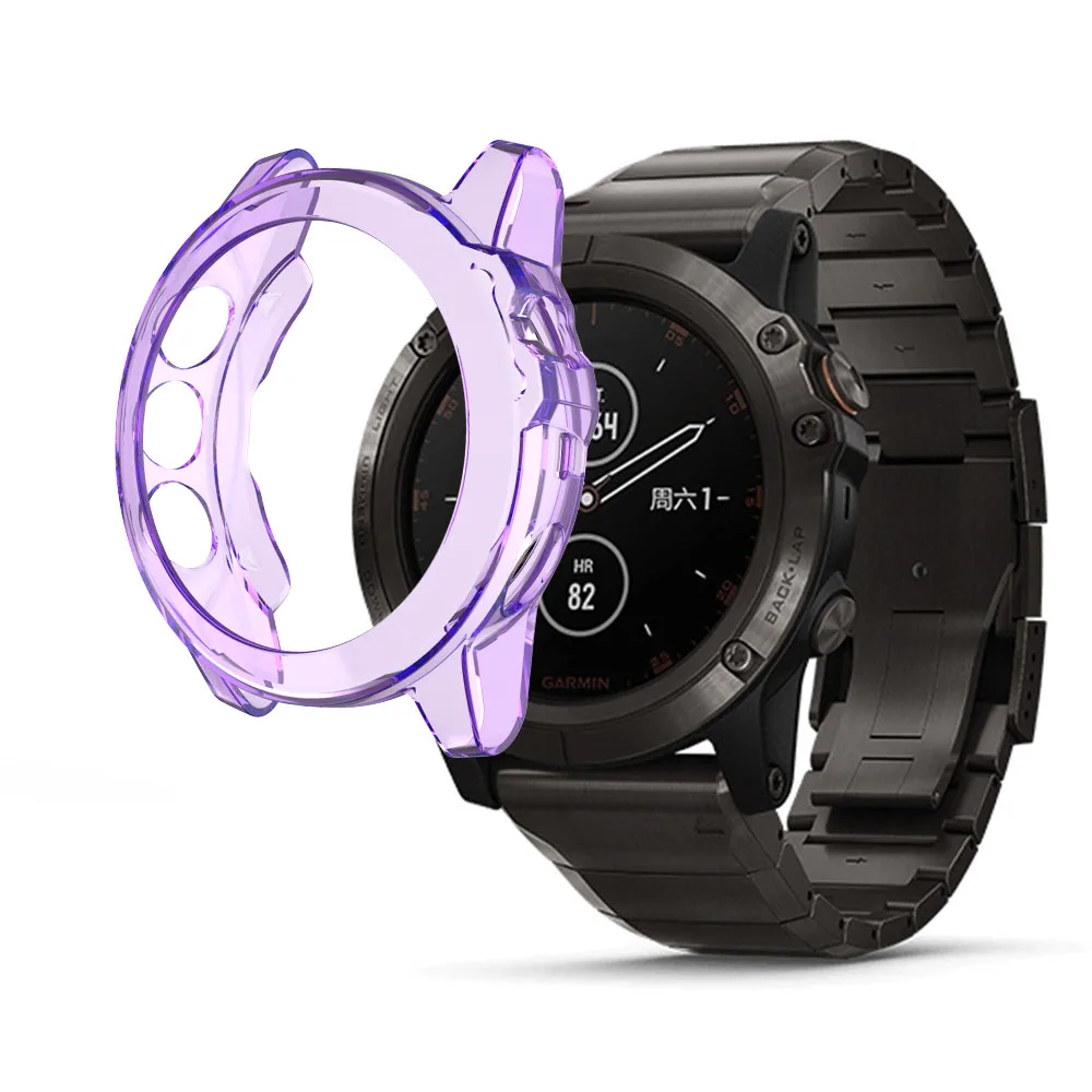 Для Garmin Fenix 6 6S 6X Pro мягкие кристально чистые защитные чехлы из ТПУ крышка рамка