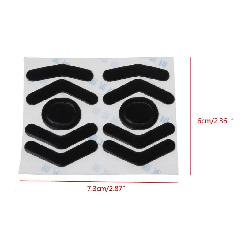 마우스 발 스케이트 마우스 스티커 패드, 로지텍 G604 마우스용 블랙, 0.6mm, 2 세트