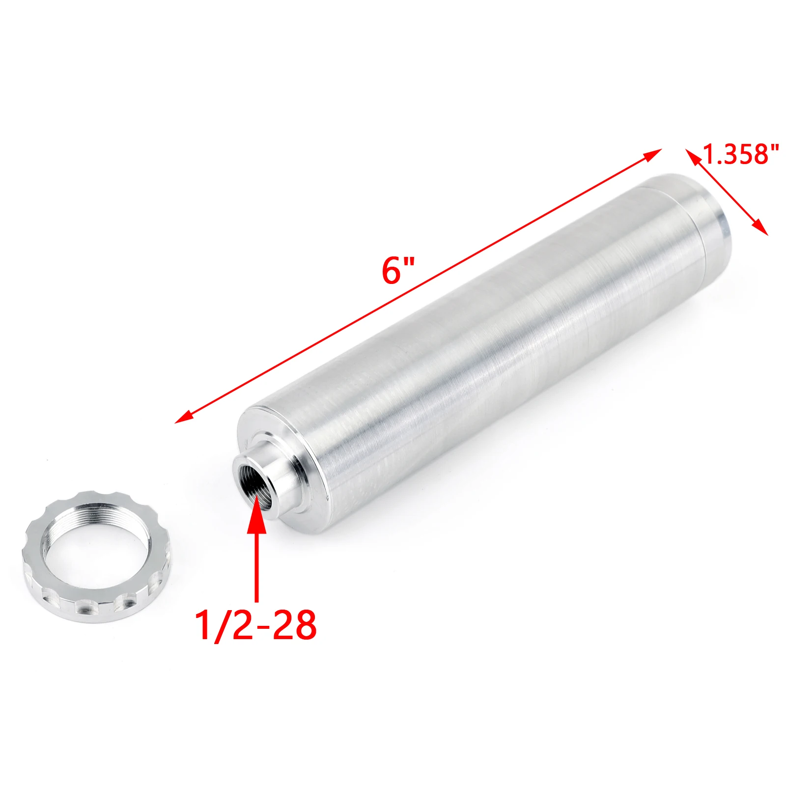  Areyourshop 1/2-28 Aluminum Single Core Fuel Filter for NAPA 4003 WIX 24003 OD 1.358
