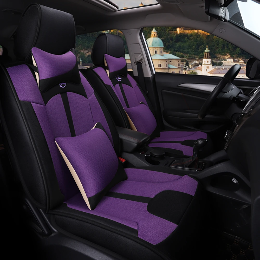 

Universal flax fiber car seat cover for Citroen c1 celysee ds3 c4 ds4 c5 ds5 c3 aircross c4aircross c3picasso c4picasso grand