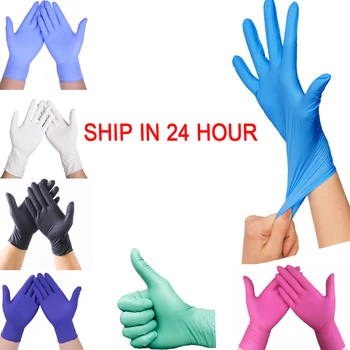 

50/100Pcs Disposable Nitrile Gloves Latex Kitchen Cleaning/Work/Rubber/Food/Garden/Tattoo/Lab Universal Single Use