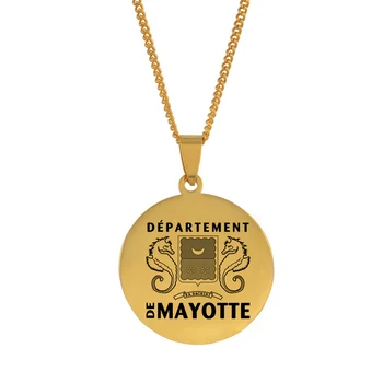 

Anniyo Round Mayotte Pendant Necklaces for Women Men Mahore Jewelry #147121
