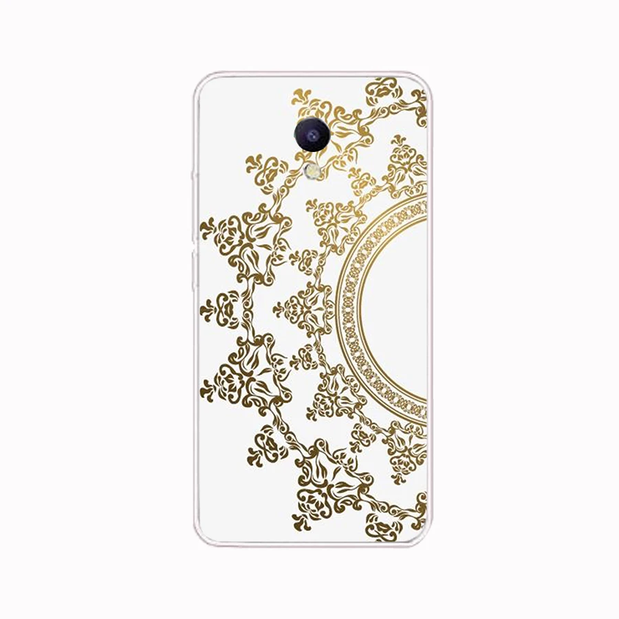 71SD gold mandala Soft Silicone Tpu Cover phone Case for Meizu M5 M5S M5C M6 M6S M6T Note Pro 7 Plus meizu phone case with stones lock Cases For Meizu