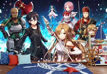 

[Self-Adhesive] 3D Sword Art Online 623 Japan Anime Wall Paper mural Wall Print Decal Wall Murals Belly