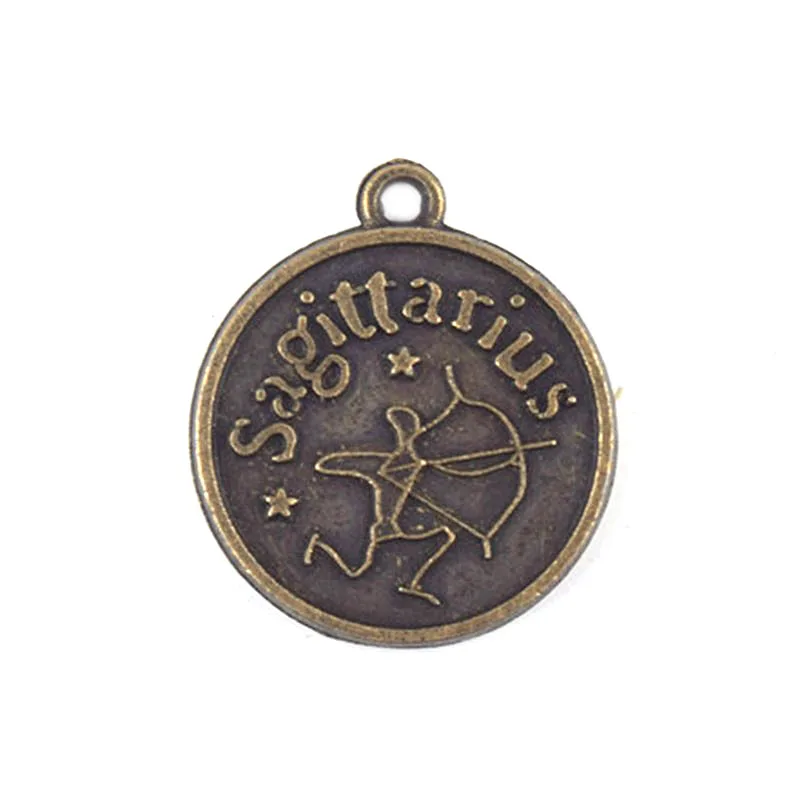 

Wholesale Sagittarius Pendant Retro Bronze Tone Leather Chain Style Necklace Pendant Alloy Jewelry Accessories 50pcs/lot: