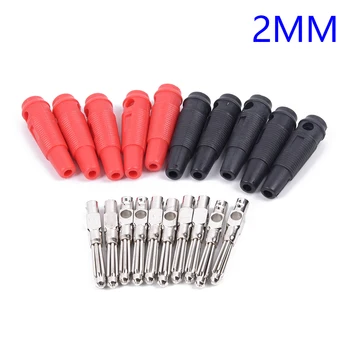 

10PACK 2/4mm Wire Cord Solder Type Male Banana Plug Jack Connectors Gold Plated