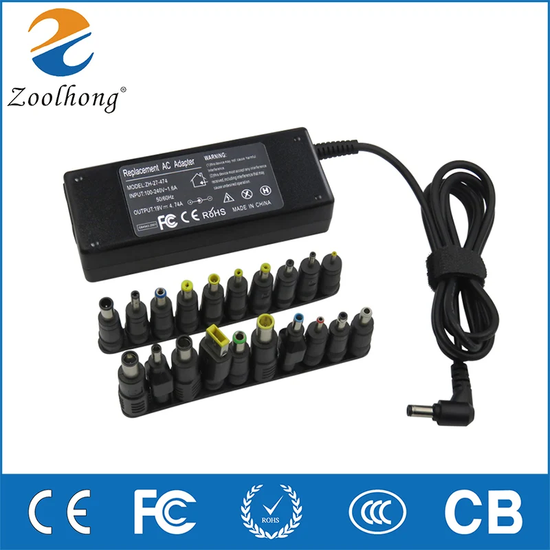 Laptop AC Universal Power Adapter Charger 19V 4.74A 90W for Acer ASUS DELL HP Lenovo Sony Toshiba Samsung Laptop 18.5V-20V