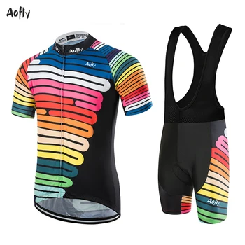 

Aofly Bike Team Men Racing Cycling Jersey Tops Bike Shirt Short Sleeve Bicycle Clothes quick dry Cycling Clothing Ropa Ciclismo
