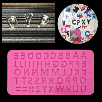 

26 Alphabet Letters Ice Cube Tray Silicone Mold Resin Jewelry Making Craft Tool