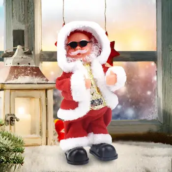 

Electric Christmas Santa Claus with Sunglass Light Dancing Doll Musical Toy Kids Ornament Decorative Doll Toy