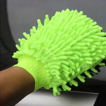 

Microfiber Car Truch Wash Washing Single Sided Anti-Scratch Cleaning Glove Household Gloves