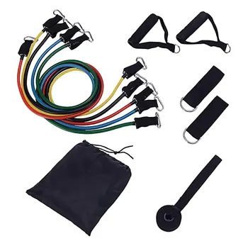 

11pcs Resistance Band Tension Band Suit Sports Stretching Muscle Exercise Arm Yoga Fitness Band Home Suit Resistance Band