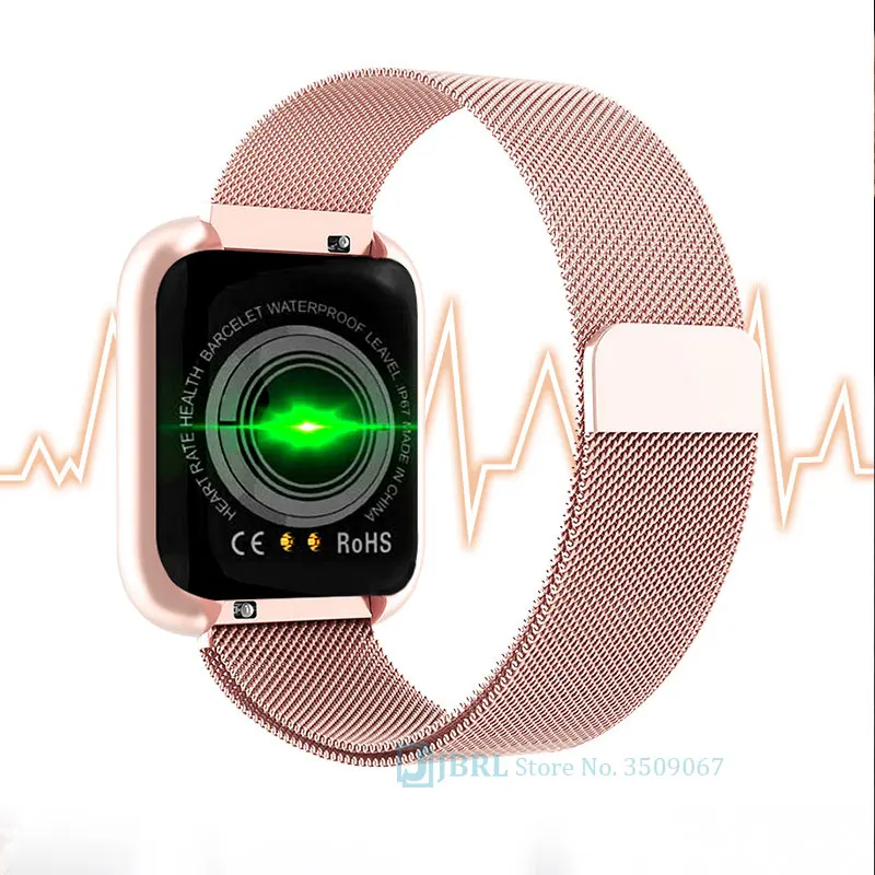  Fashion Square Smart Watch Women Men Sport Watch Electronic LED Ladies WristWatch Luxury Clock Fema - 10000034339790