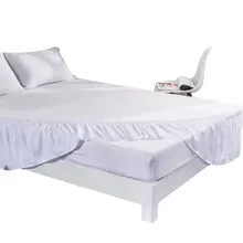 Юбка-кровать эластичная кровать с оборками легко прилегает легко выцветает стойкий сплошной цвет постельное покрывало для отеля качество ткани