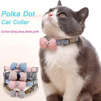 

Adjustable Puppy Cat Small Pet Dog Collar Necklace With Soft Suede Bow