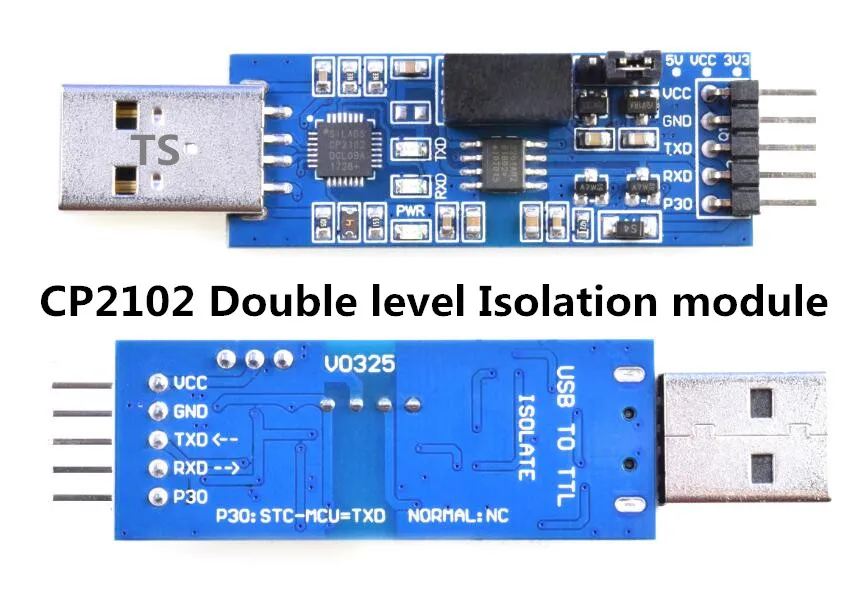 FT232/CH340/CP2102 USB для ttl USB для последовательного UART модуля FT232RL изоляции напряжения изоляции сигнала четыре уровня - Цвет: CP2102