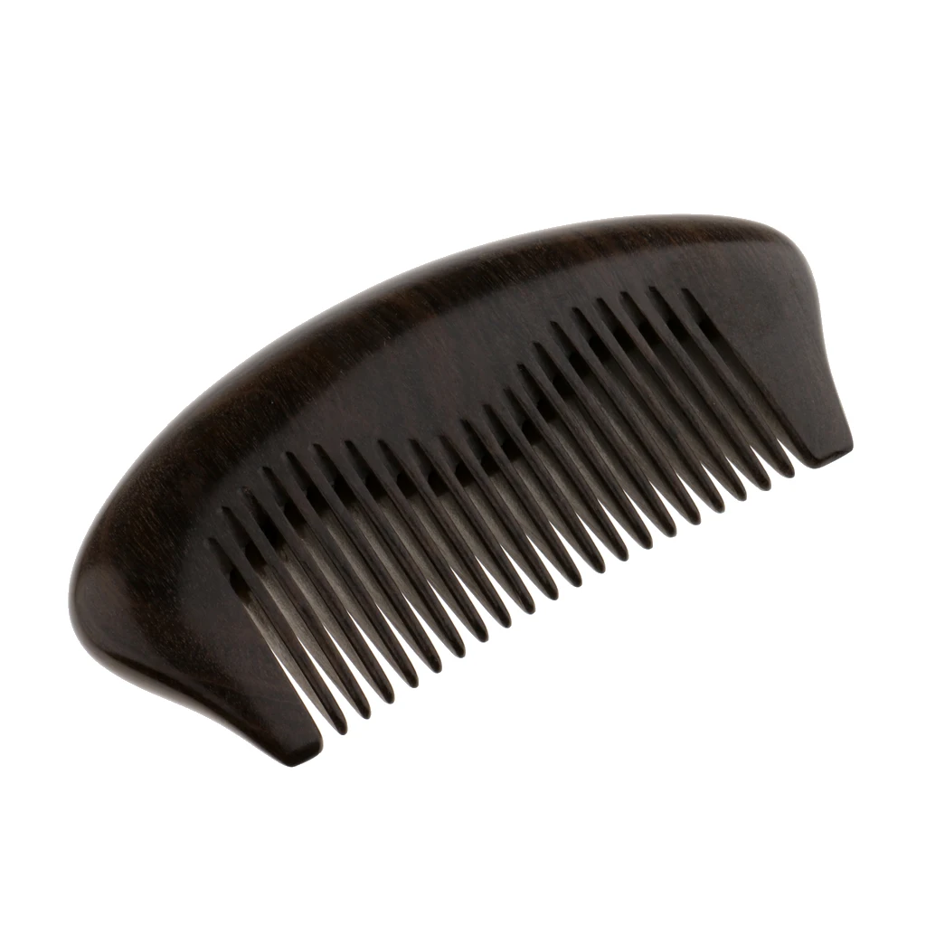 Comfortable Handmade Natural Chacate Preto Wood Hair Smoothing Comb Beard Mustache Grooming Wooden Brush Scalp Massage Tool