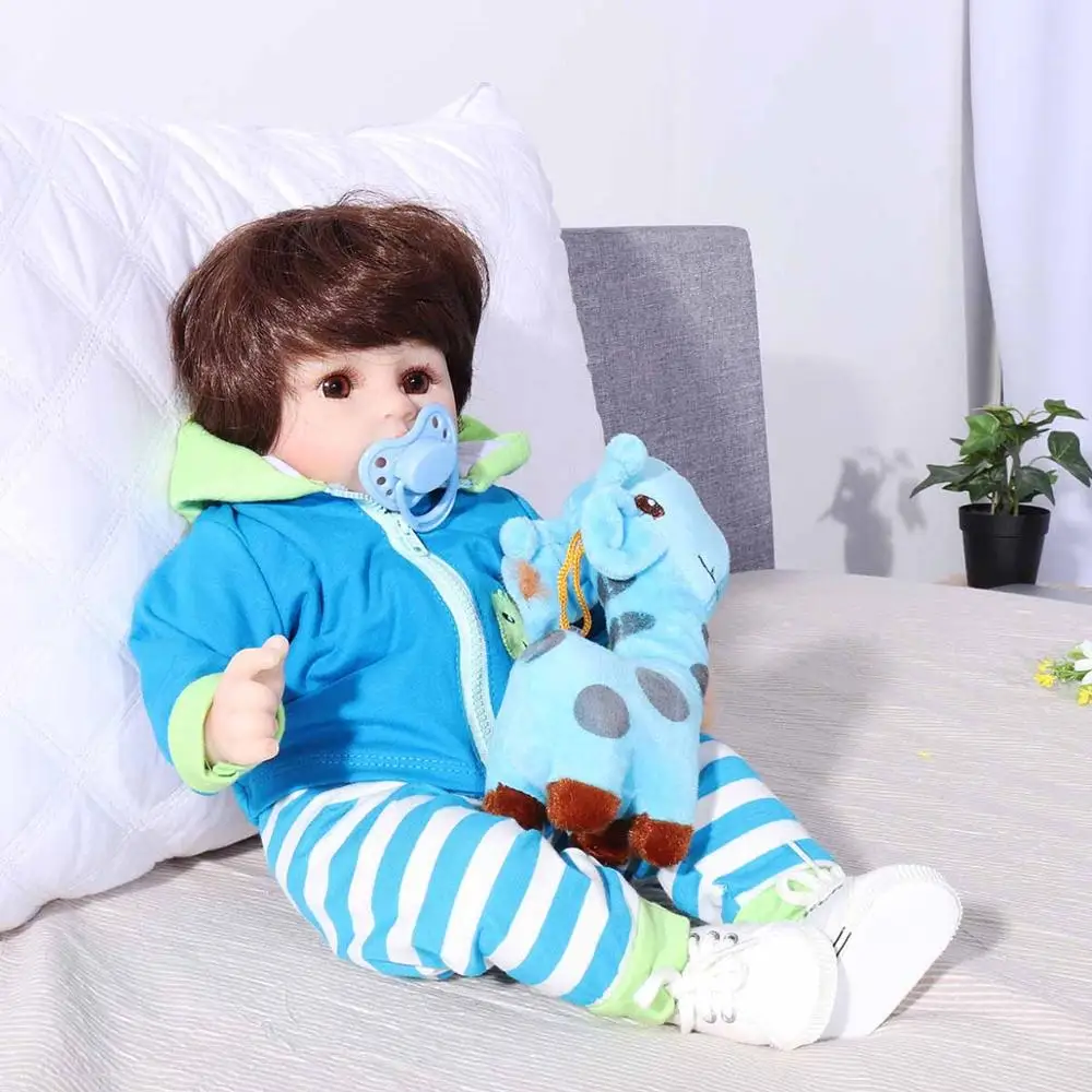 

56cm Silicone reborn baby boy doll toy like real full silicone body newborn babies doll bebes reborn bonecas waterproof bath