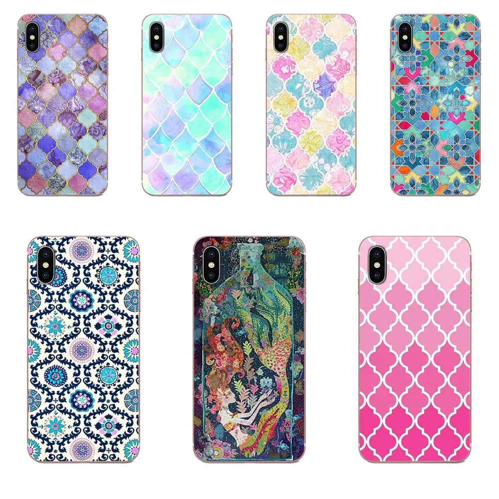 Soft TPU Stylish Case Pretty Pastel Moroccan Tile Mosaic For Xiaomi Redmi Note 2 3 3S 4 4A 4X 5 5A 6 6A Pro Plus | Мобильные