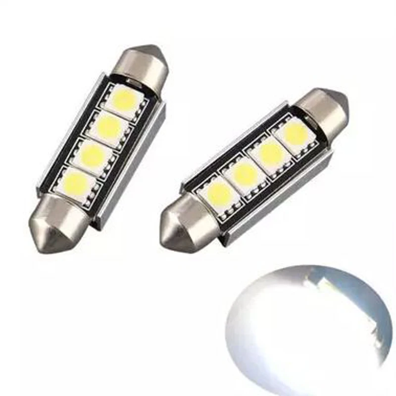 8 шт. высококачественные, для гирлянды 5050 4SMD 41 мм светодиодный светильник C5W C10W супер яркий Canbus Авто интерьерная купольная лампа автомобильный стильный светильник