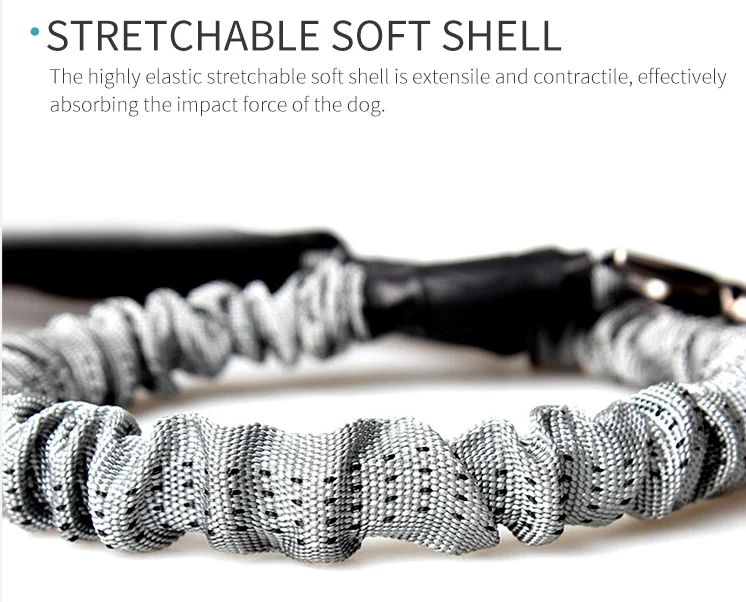 TUFF HOUND однотонный эластичный поводок удлиненный нейлоновый Канат высокоэластичный поводок для спорта на открытом воздухе для прогулок поводок для собак подходит для больших собак