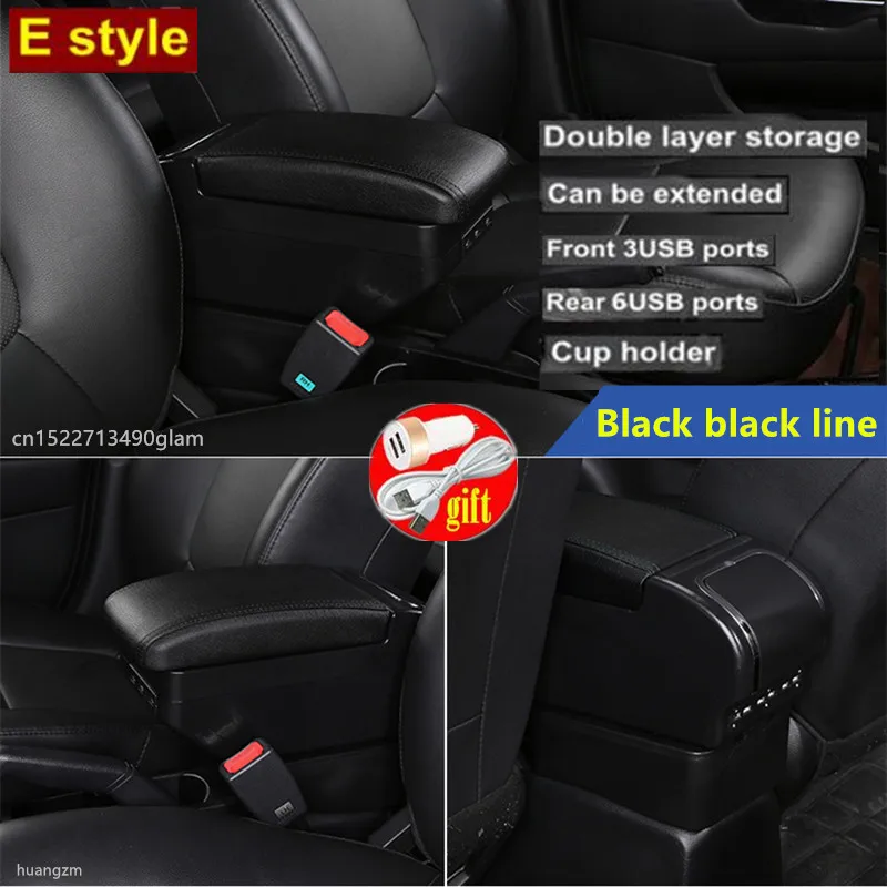 Car Armrest box For Hyundai I10 Rotatable Center Centre Console Storage Box  with USB interface decoration accessories - AliExpress