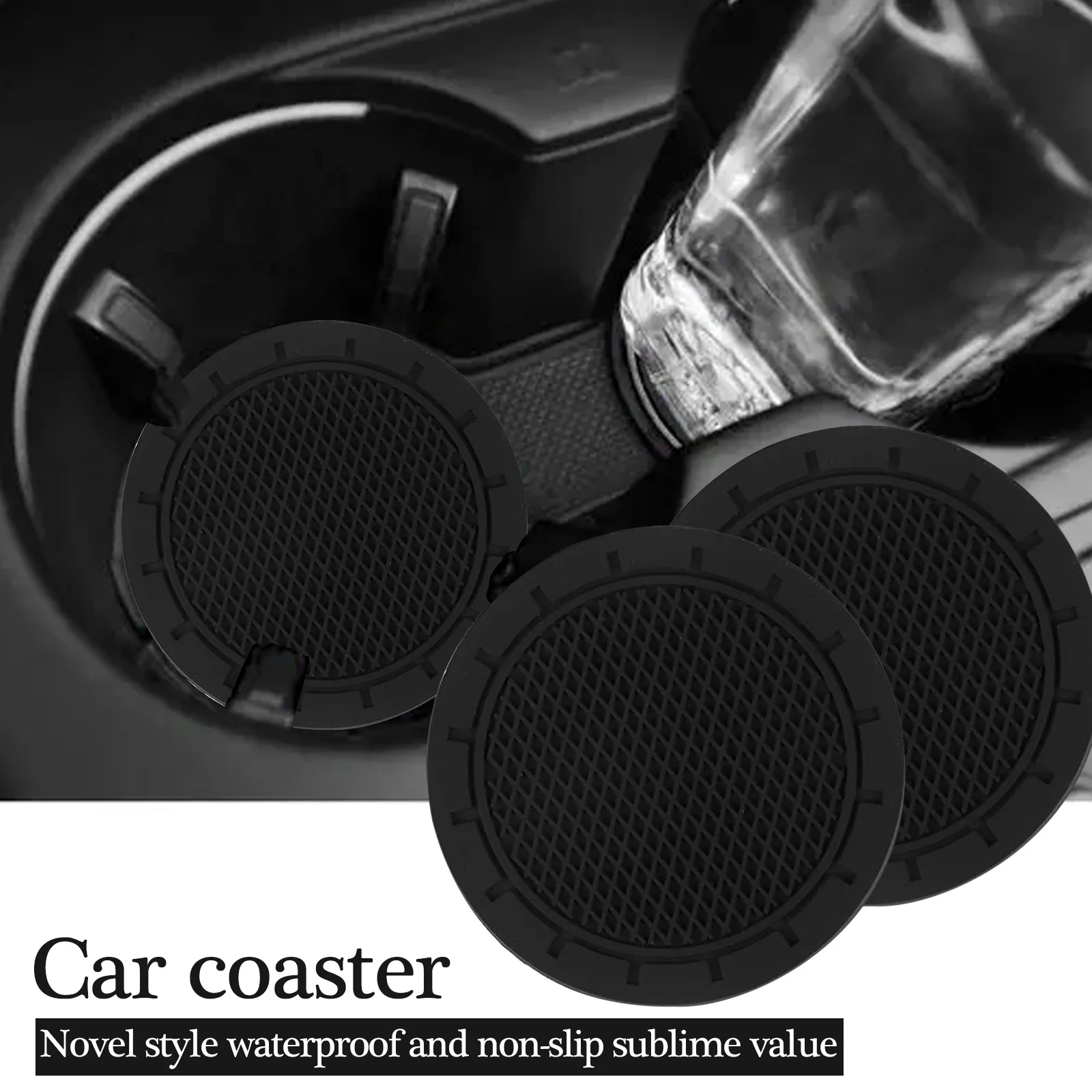 Car Cup Holder Coasters Premium Pvc Car Coasters Universal Cup Holder