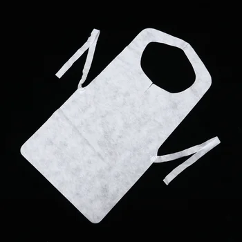 

20pcs Kitchen Cloth Protector Disposable Nonwovens Apron Thickened Sleeveless Apron for Home Cooker 73x40cm (White)