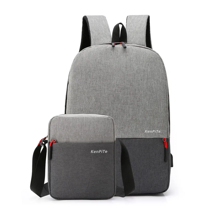 

Cross Border Double Back Two-Piece Set Backpack Women's Campus Casual Shoulder Schoolbag Backpack Casual Travel Computer Bag