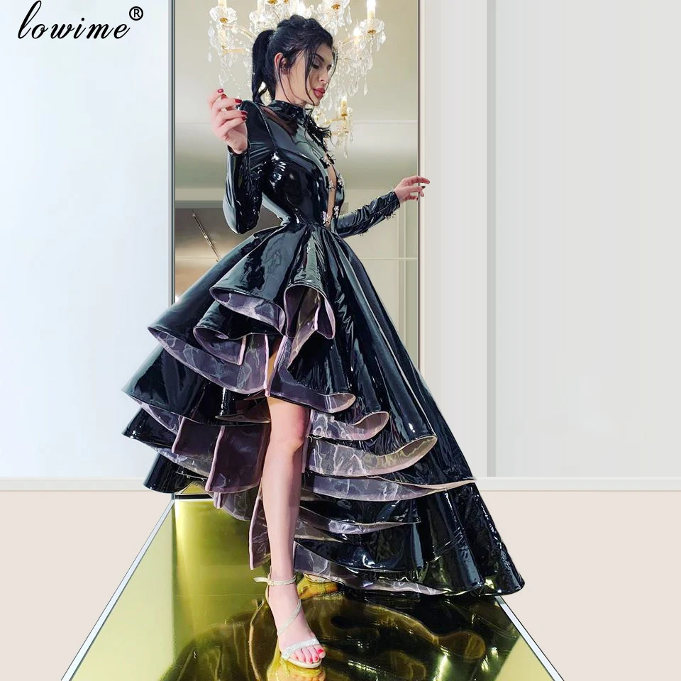 2020 New Design Black Evening Dresses Formal Asymetrical Celebrity Dress Dubai Prom Gowns Party Photography Vestidos Custom | Свадьбы и