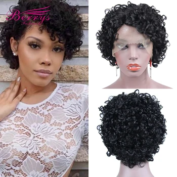 

Pixie Cut Bob Wigs Curly Lace Part Wigs For Women Curly Human Hair Wig With Baby Hair Short Lace Part Wig Pre plucked Glueless