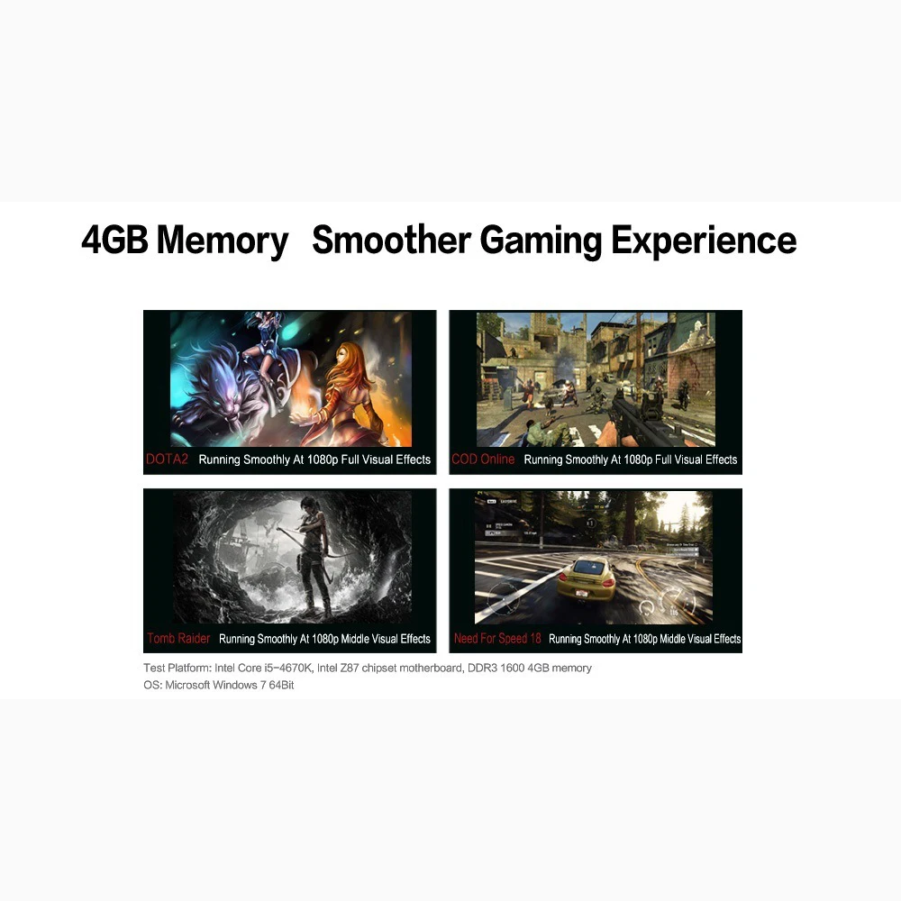  Yeston Radeon R5 240 GPU 4GB GDDR3 64bit Gaming Desktop PC Video Graphics Cards Support VGA/DVI-D/H