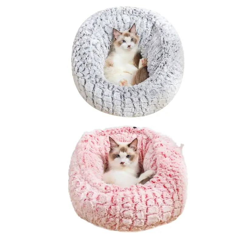 

Pet Cat Bed Warm Cave Nest Sleeping Bed Puppy House for Cats and Small Dogs